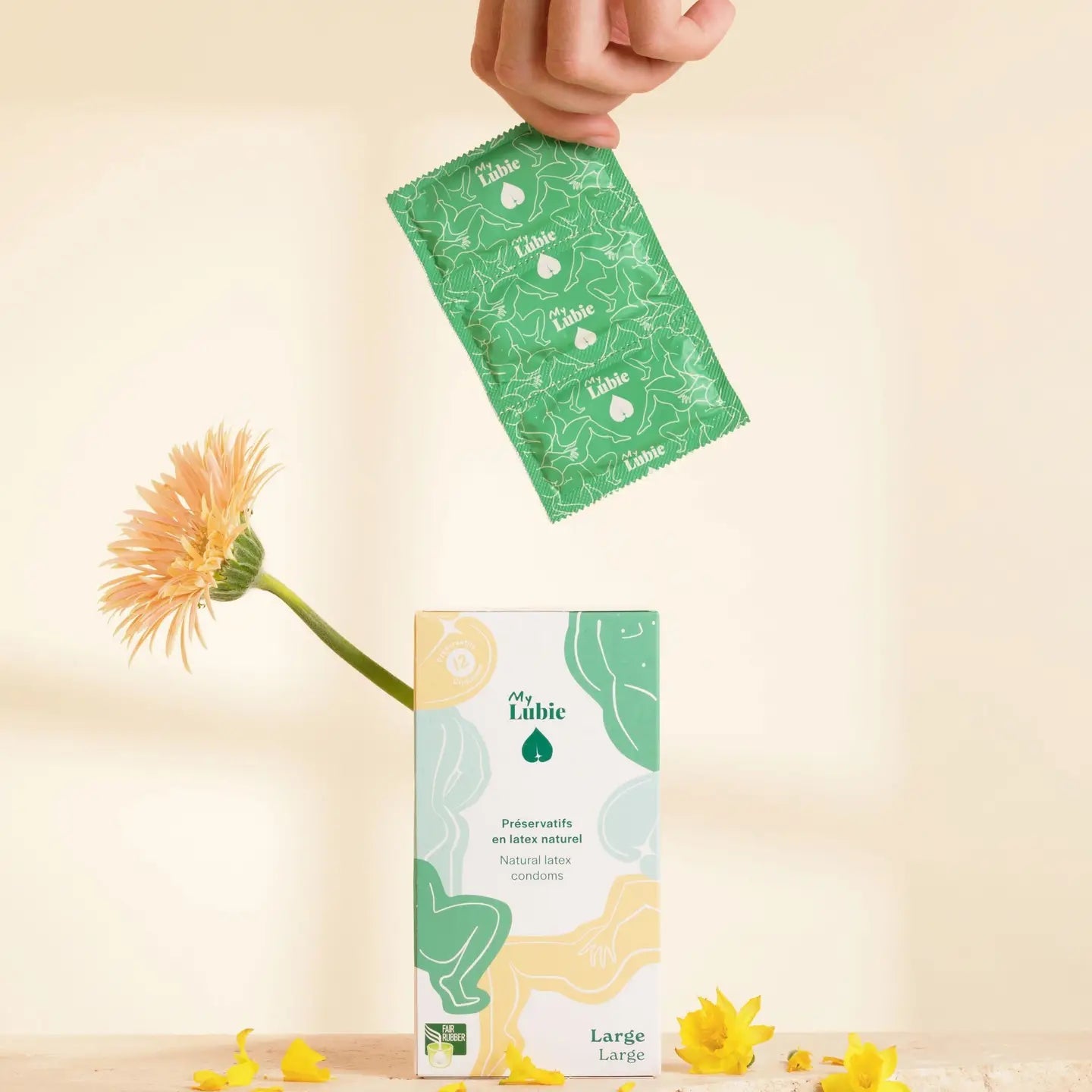 Condooms van Natuurlijk Latex van My Lubie, extra dun, groot- LieLei
