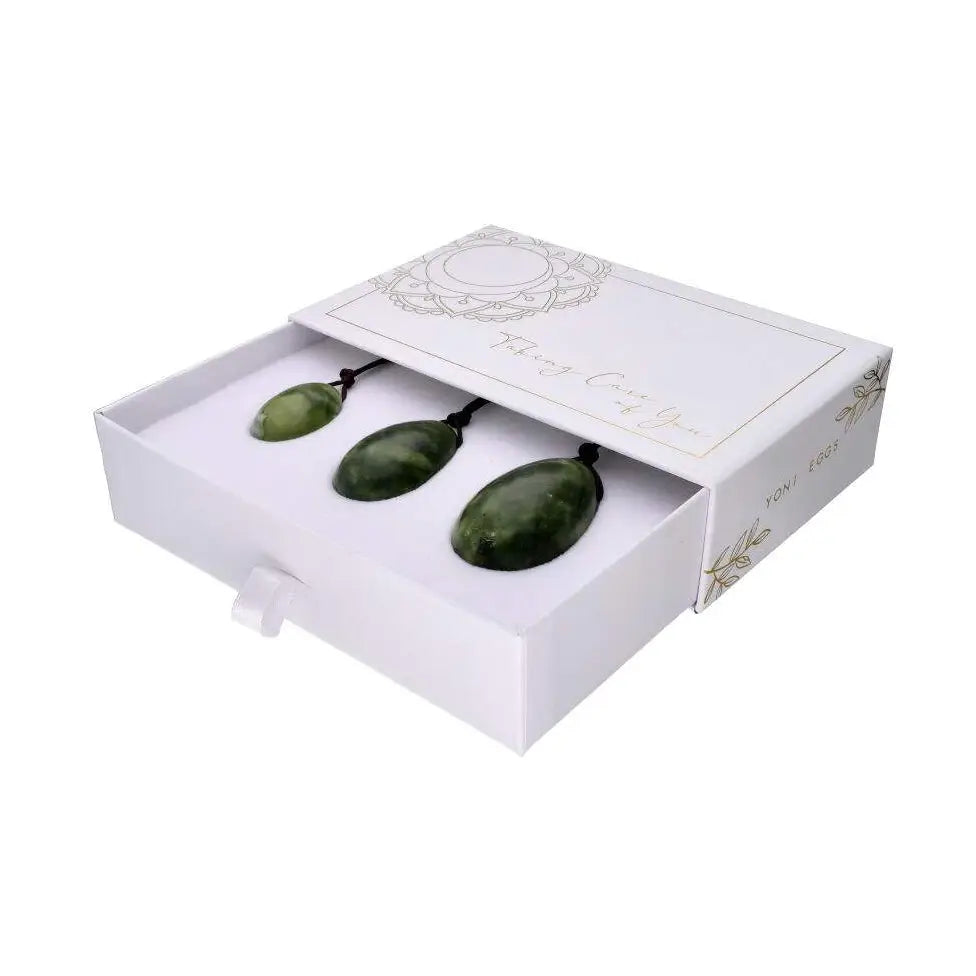 Yoni Eieren Jade in Geschenkdoos
