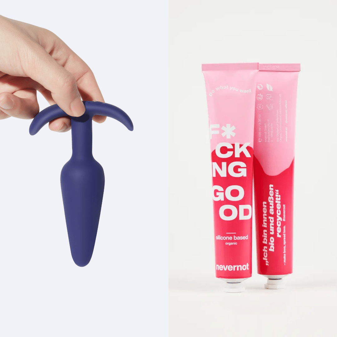 COMBIDEAL - Vibrerende Buttplug en Siliconen Glijmiddel - LieLei