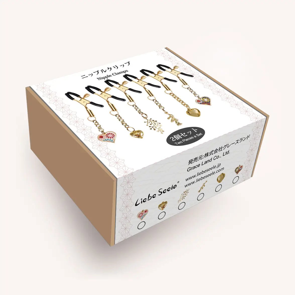 Tepelklemmen met gouden hartjes - LieLei