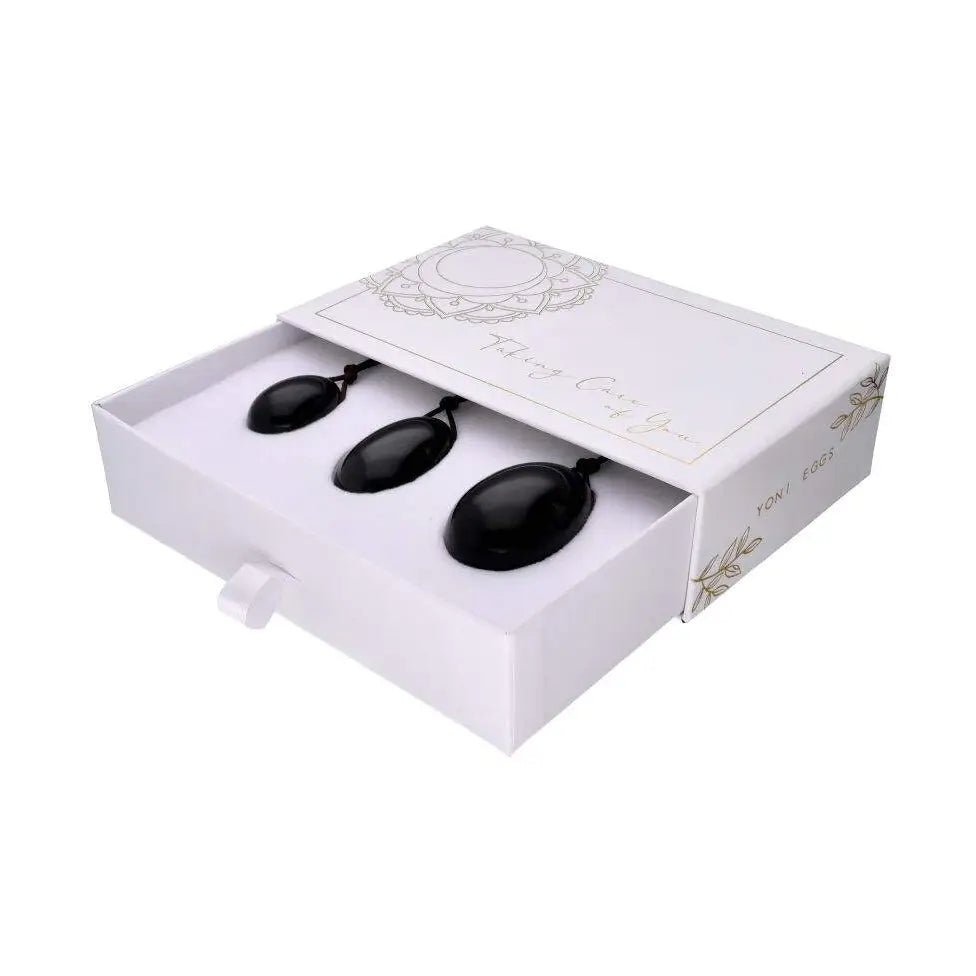 Yoni Eieren Obsidiaan in Geschenkdoos - LieLei